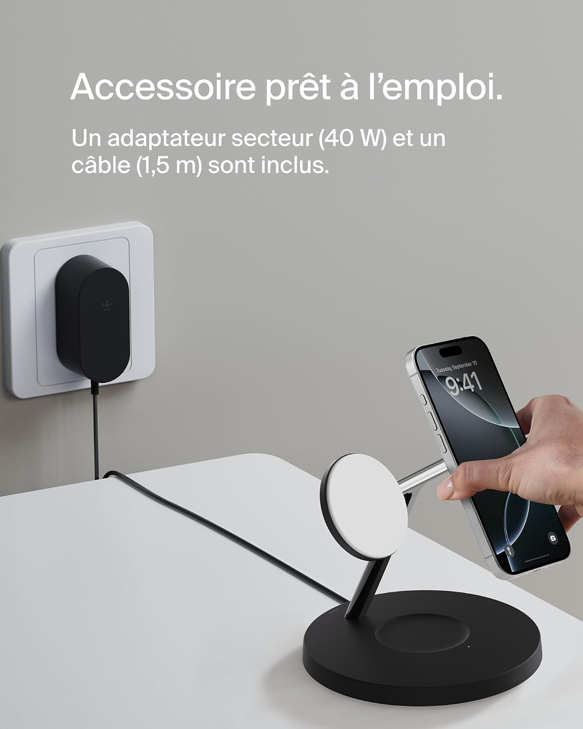 Thumbnail 6 de Belkin BoostCharge Station 3-en-1 Qi2 Noir