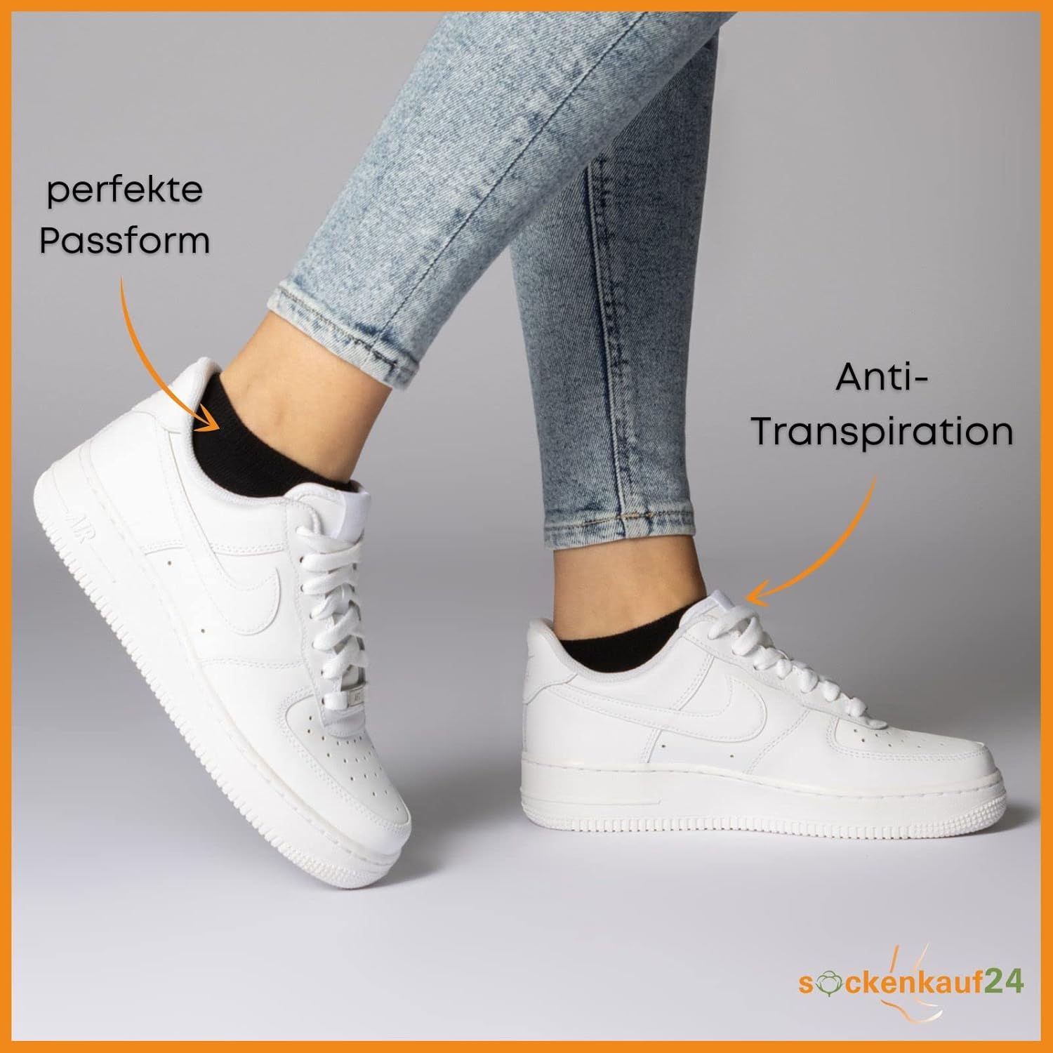 Thumbnail 2 de 10 | 20 | 30 Paar Sneaker Socken Herren Damen aus Baumwolle – sockenkauf24, Schwarz/Weiß/Grau