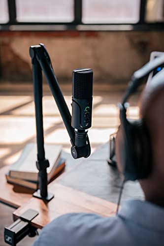 Detalle 2 de Sennheiser Profile Streaming Set mit USB-C Mikrofon, Boom Arm und Kabelaufbewahrung – Schwarz (700100)