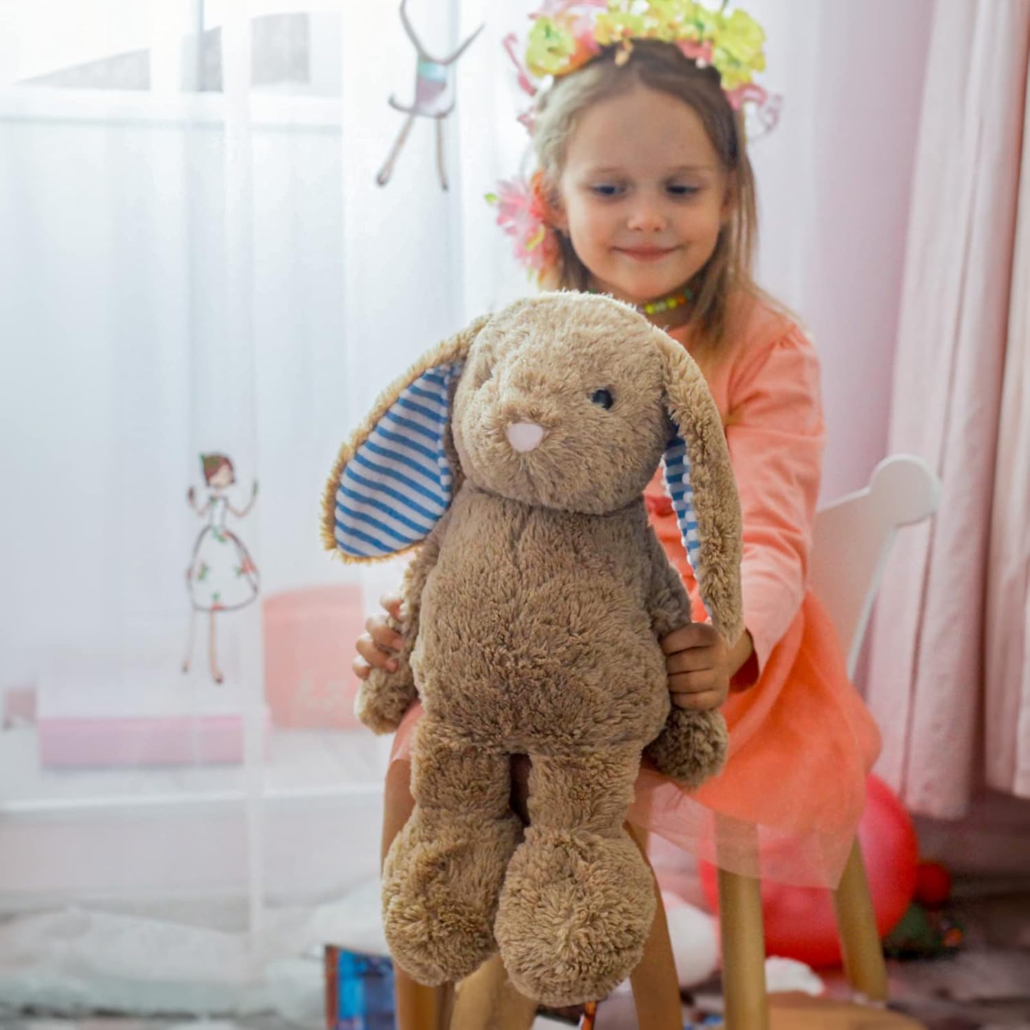 Thumbnail 3 de WEIGEDU Kuscheltier Hase als Widderkaninchen mit langen Schlappohren (Plüsch, 45 cm)