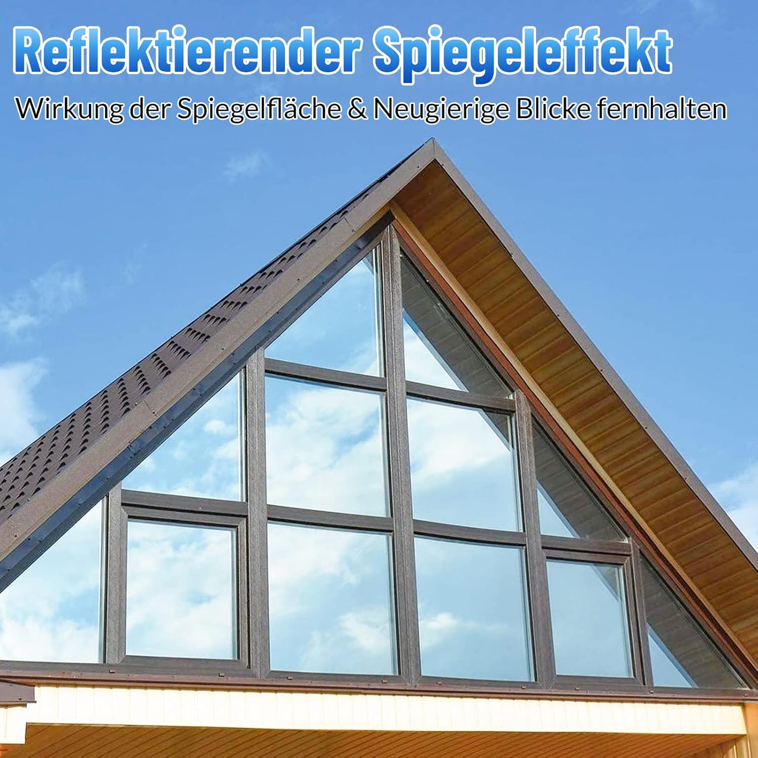 Thumbnail 6 de rabbitgoo Sonnenschutzfolie für Fenster (innen & außen) Silber, Spiegelfolie Sichtschutz, 75x200 cm