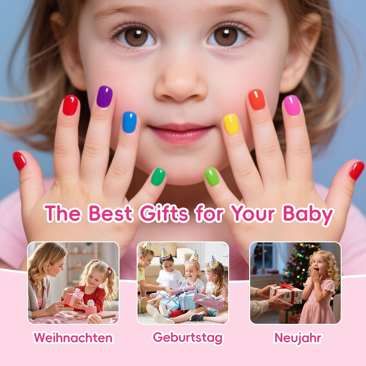 Thumbnail 6 de Aieenjor Kinder-Nagellack-Set (6 Farben) – ab ca. 2–5 Jahre, wasserbasiert & abziehbar