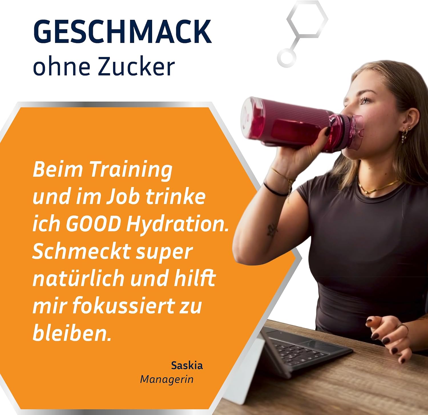 Thumbnail 6 de GOOD Hydration® Rehydration Booster WALDBEERE – Elektrolyt-Pulver ohne Zucker mit 1.450 mg pro Stick (24 Sticks)