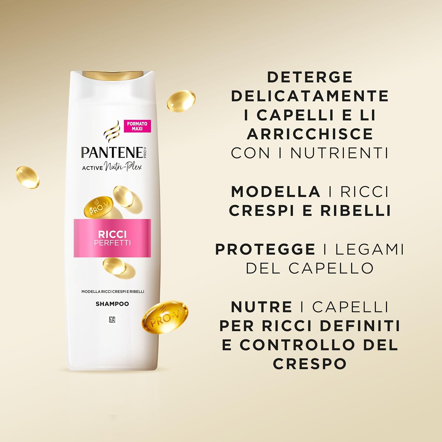 Detalle de Pantene Pro-V Ricci Perfetti 300ml shampoo