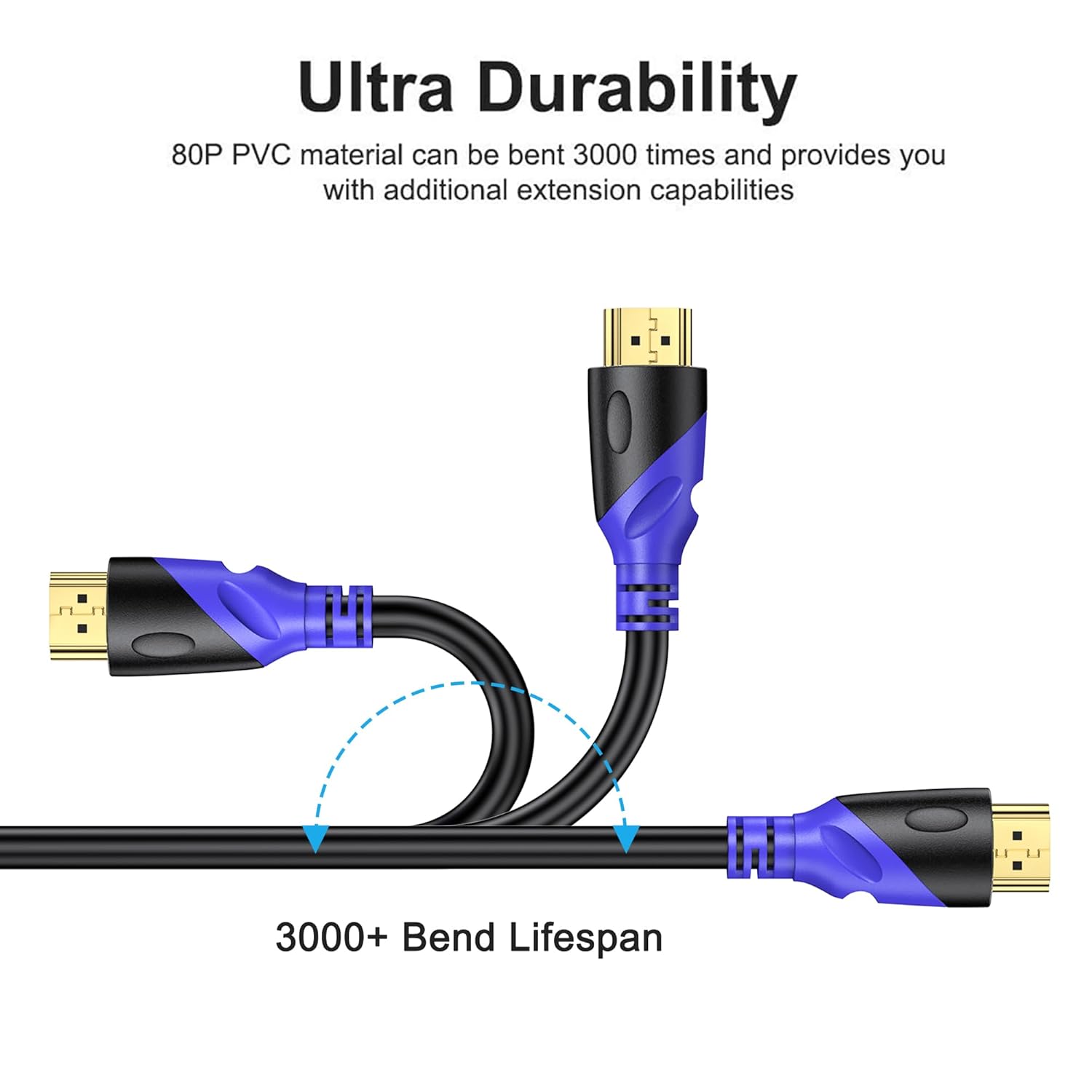 Thumbnail 3 de Rommisie 4K/60Hz HDMI Kabel 25m – HDMI 2.0, 18 Gbps, Goldkontakte, Ultra High Speed