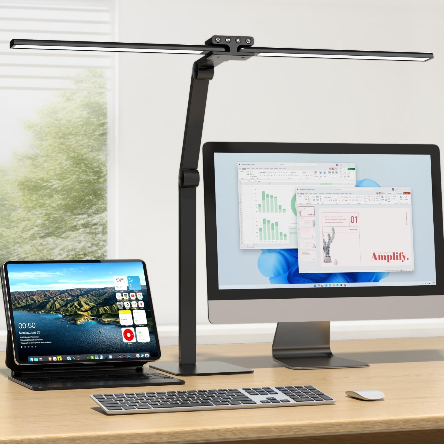 Detalle de KableRika Schreibtischlampe LED 24W dimmbar