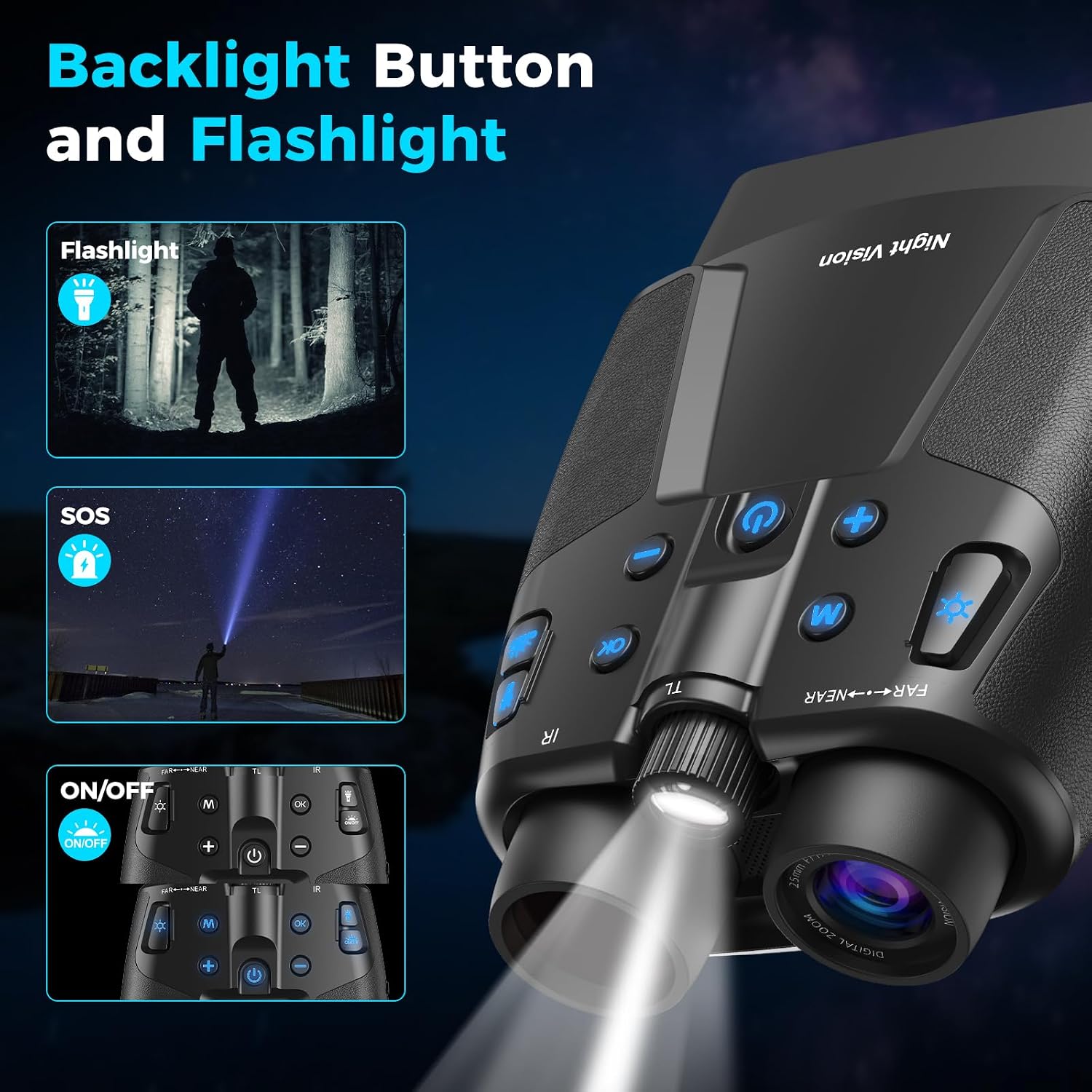 Thumbnail 6 de Vtiisamao Night Vision Binoculars 3.99-Inch Display