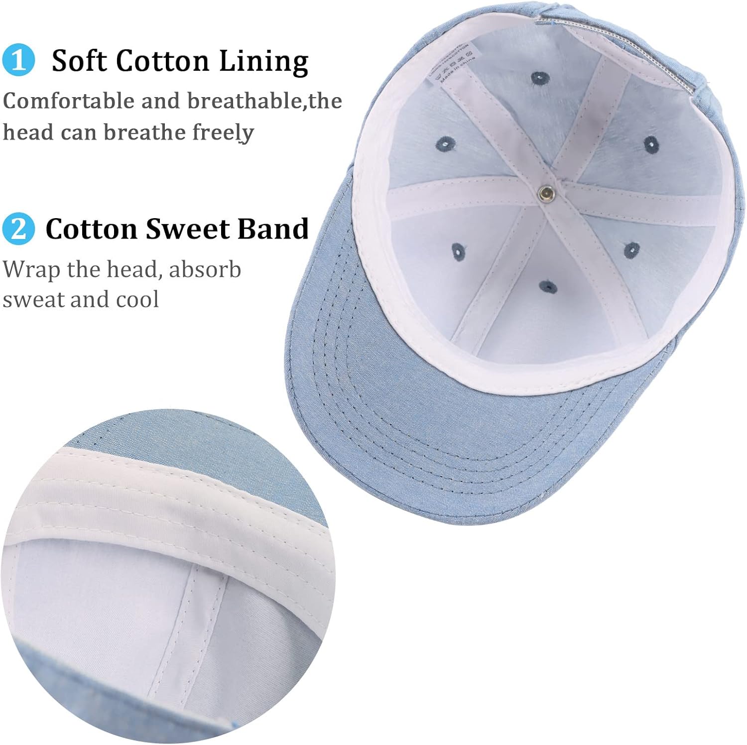 Thumbnail 3 de Pesaat Baby Schirmmütze Junge – UV-Schutz Baseballcap aus Baumwolle, verstellbar