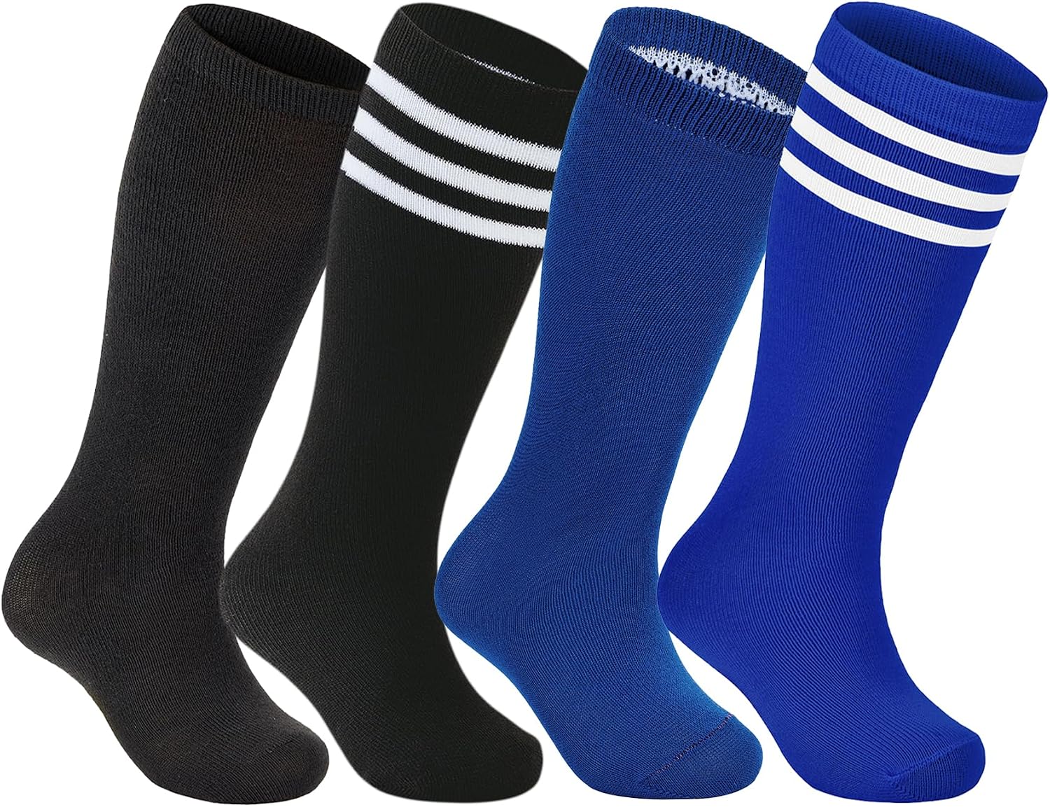Thumbnail 6 de Zando 4-Pair Youth Soccer Socks for Kids (Ages 4–6), Knee-High Athletic Tube Socks