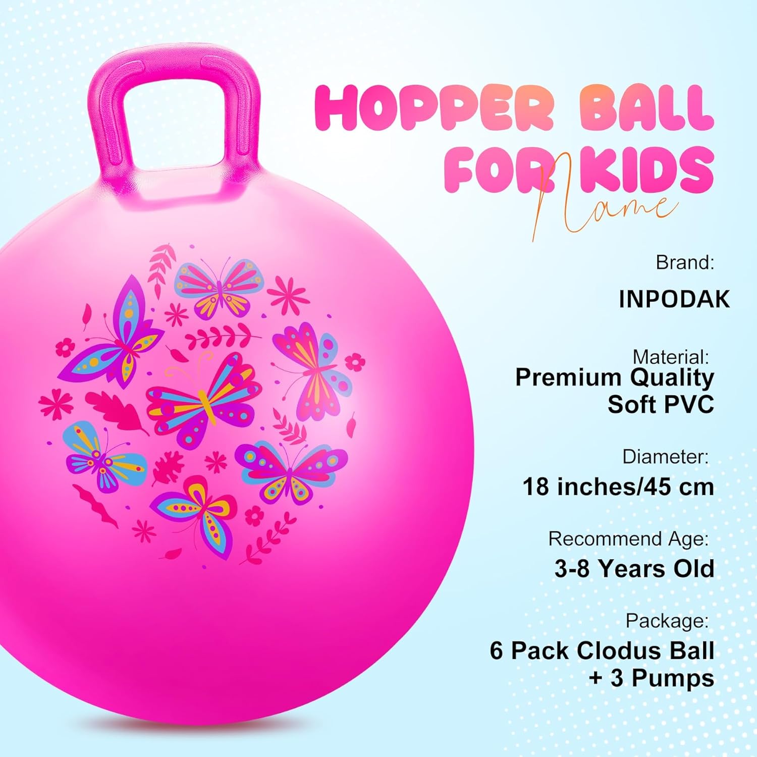 Thumbnail 1 de INPODAK 2er-Set Weihnachts- Hüpfball (45 cm) für Kinder 3–8 Jahre, rutschfest, bis 100 kg belastbar