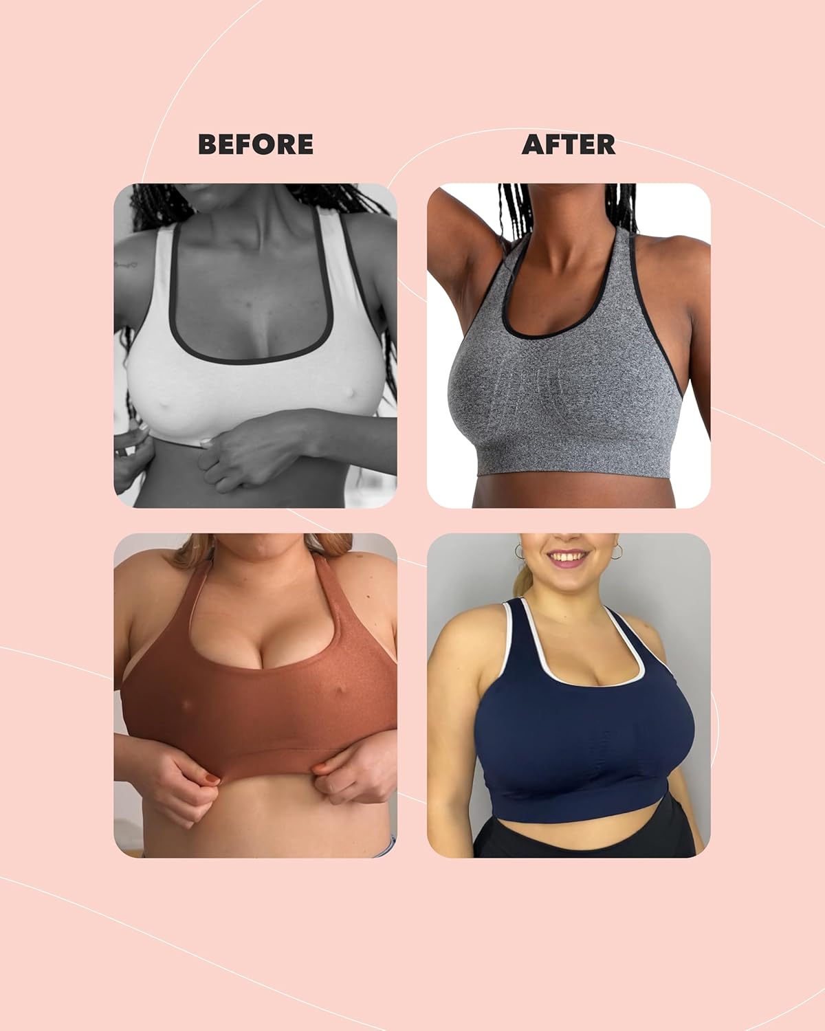 Thumbnail 5 de SHAPERMINT High Support Sports Bra (Plus Size) — Wire-Free Workout Bra With Removable Pads