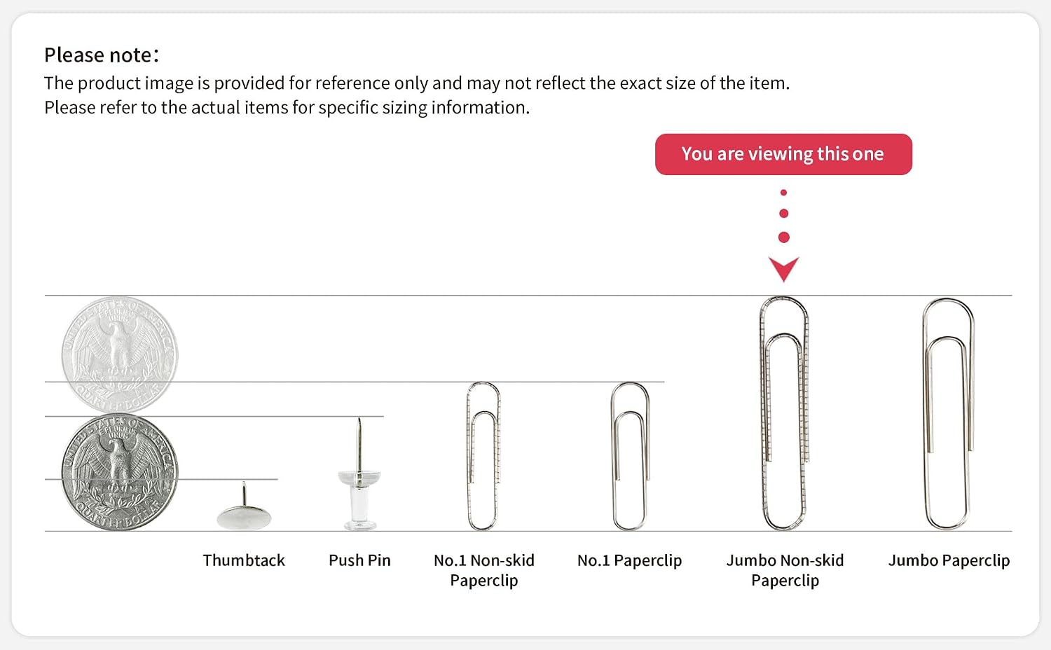 Thumbnail 6 de PAPERPAL Jumbo Non-Skid Paper Clips, 2-Inch Silver, 300 Count