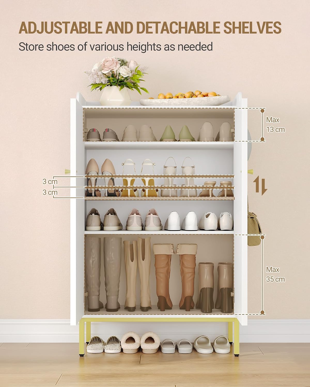 Detalle de Hzuaneri Armoire Chaussures SR67803A 16–20 paires