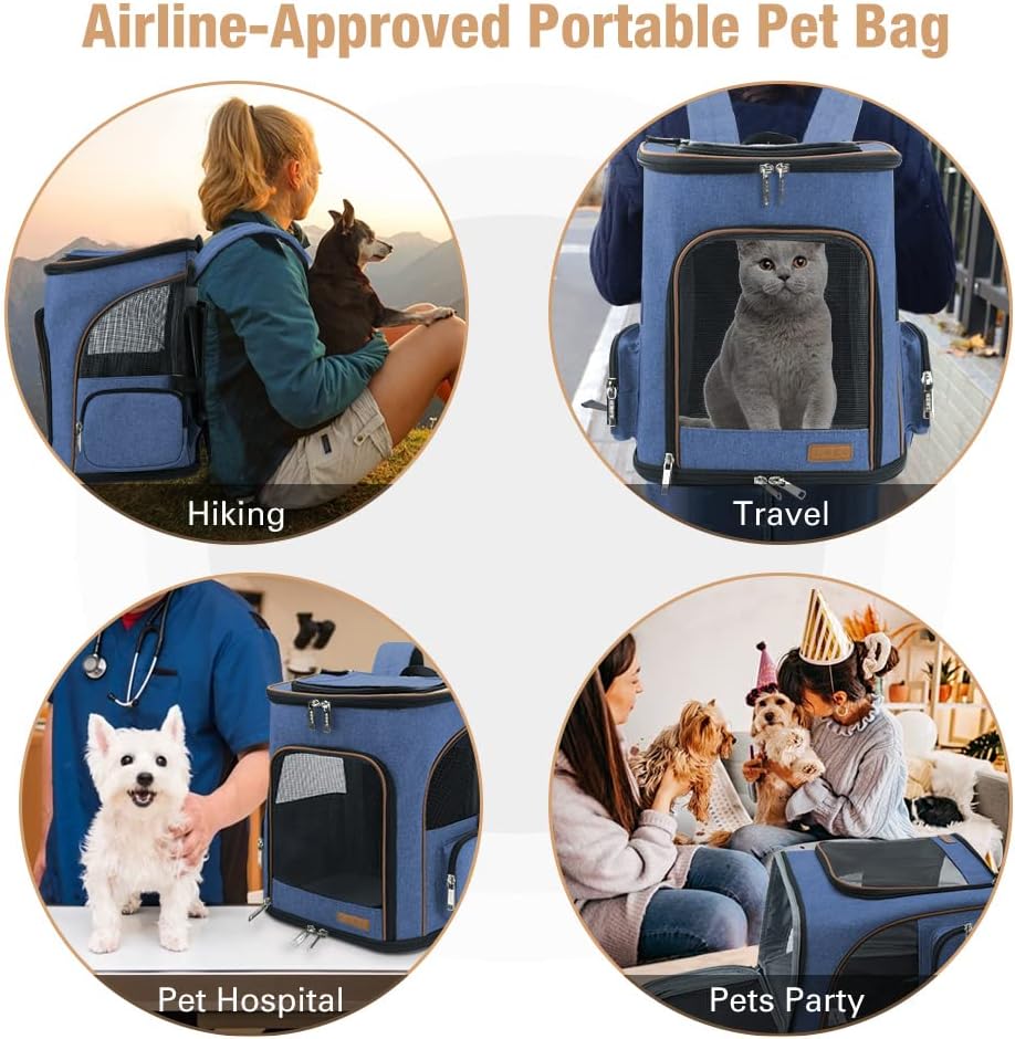 Thumbnail 6 de Lekesky Katzenrucksack XL 36×31×42 cm 8–10 kg