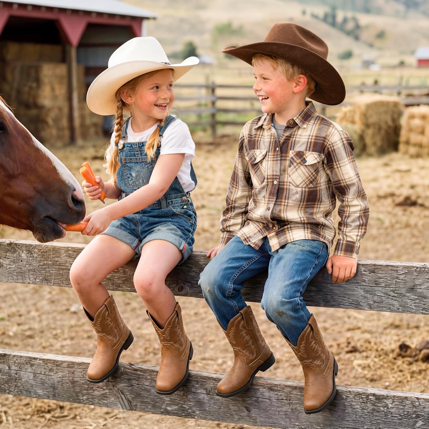 Detalle 2 de DREAM PAIRS Cowboy Boots Toddler 1 Emoji 📦