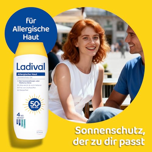 Detalle de Ladival Allergische Haut Sonnencreme LSF 50+ Gel – 250 ml für sensible Haut