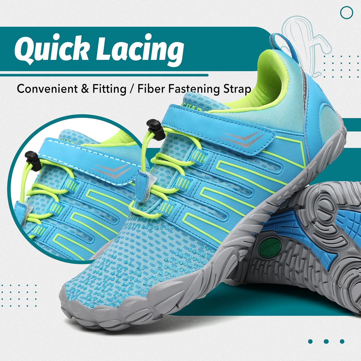 Detalle de SAGUARO Scarpe Barefoot Unisex: minimaliste per Trail, Trekking e palestra