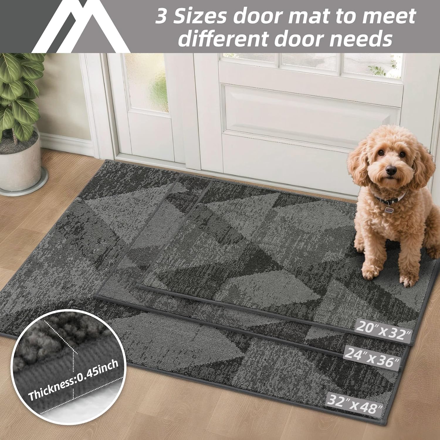 Thumbnail 4 de COSY HOMEER Entryway Doormat 20"x32" gray 🧻