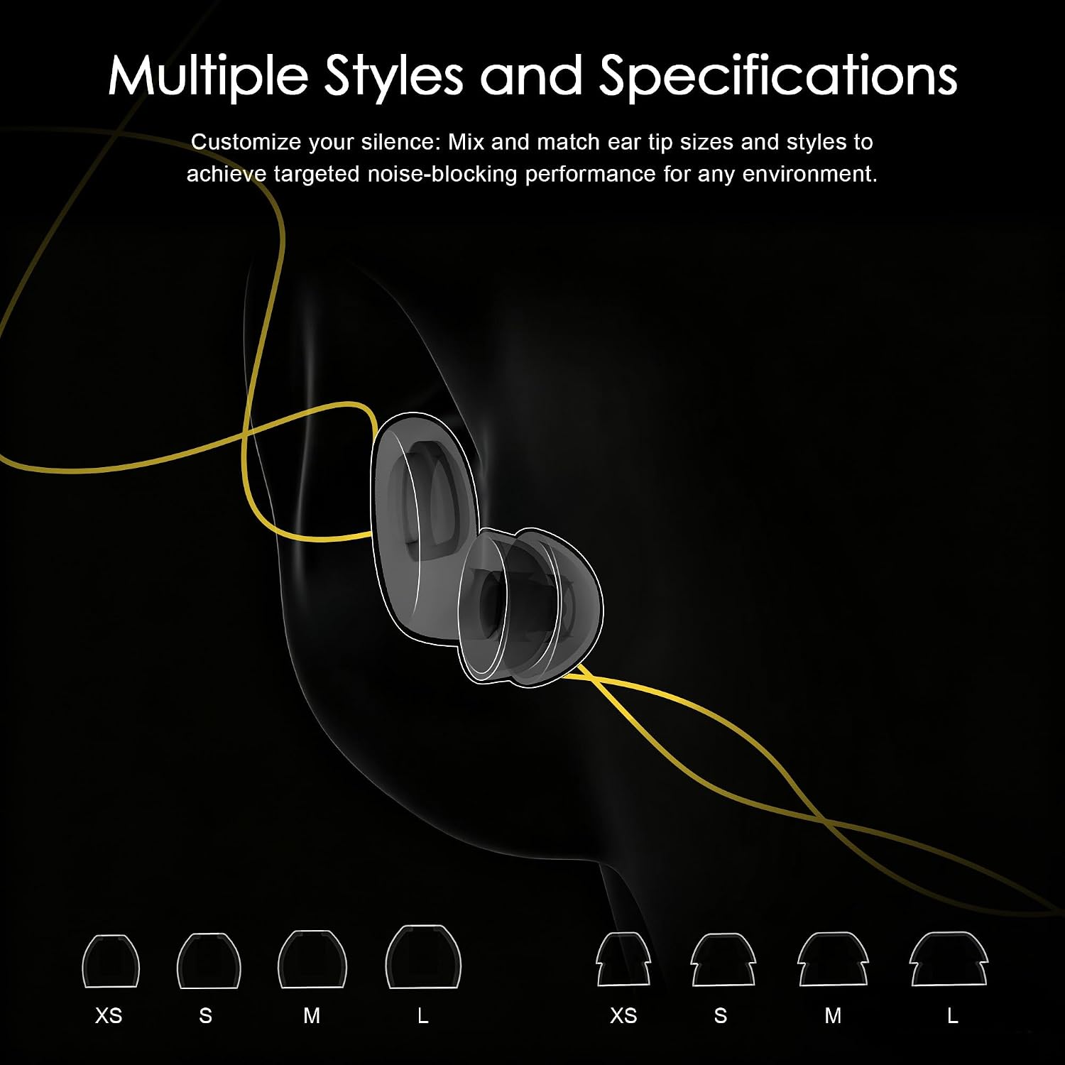 Detalle de Pro-Comfort Ear Plugs for Sleep with Advanced Metal Filter – 46dB Noise Reduction