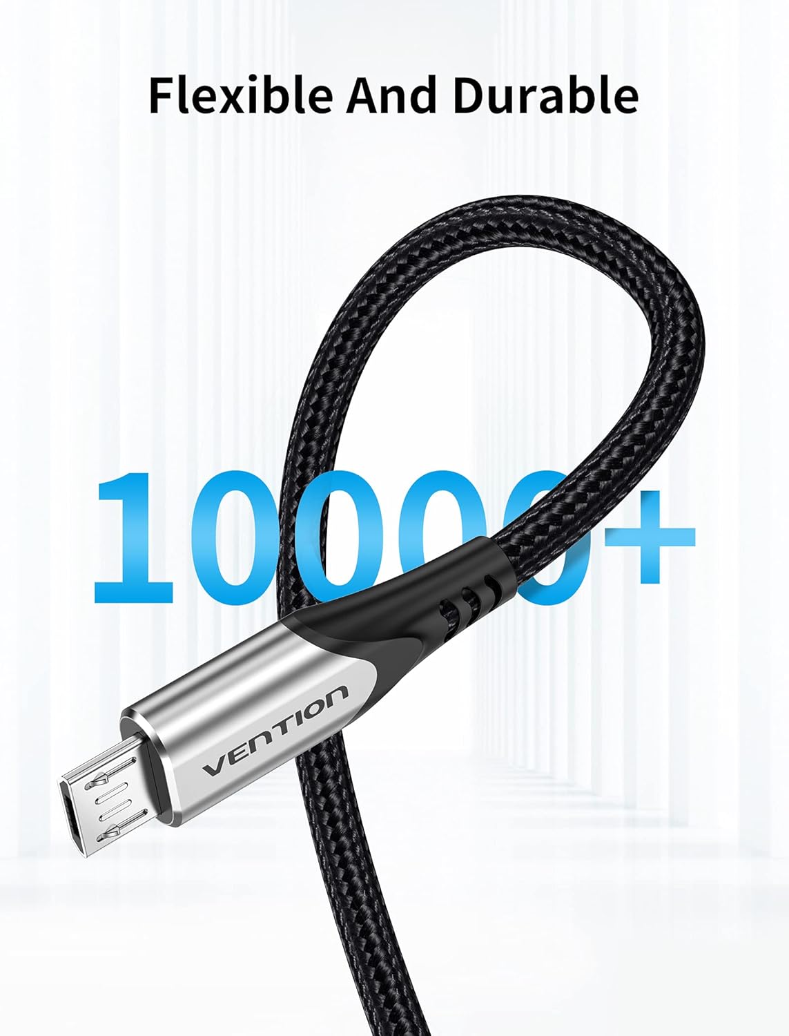 Thumbnail 6 de VENTION 2m Nylon Braided Micro USB Charger Cable for Kindle Fire, Tablets, PS4 & Xbox Controllers