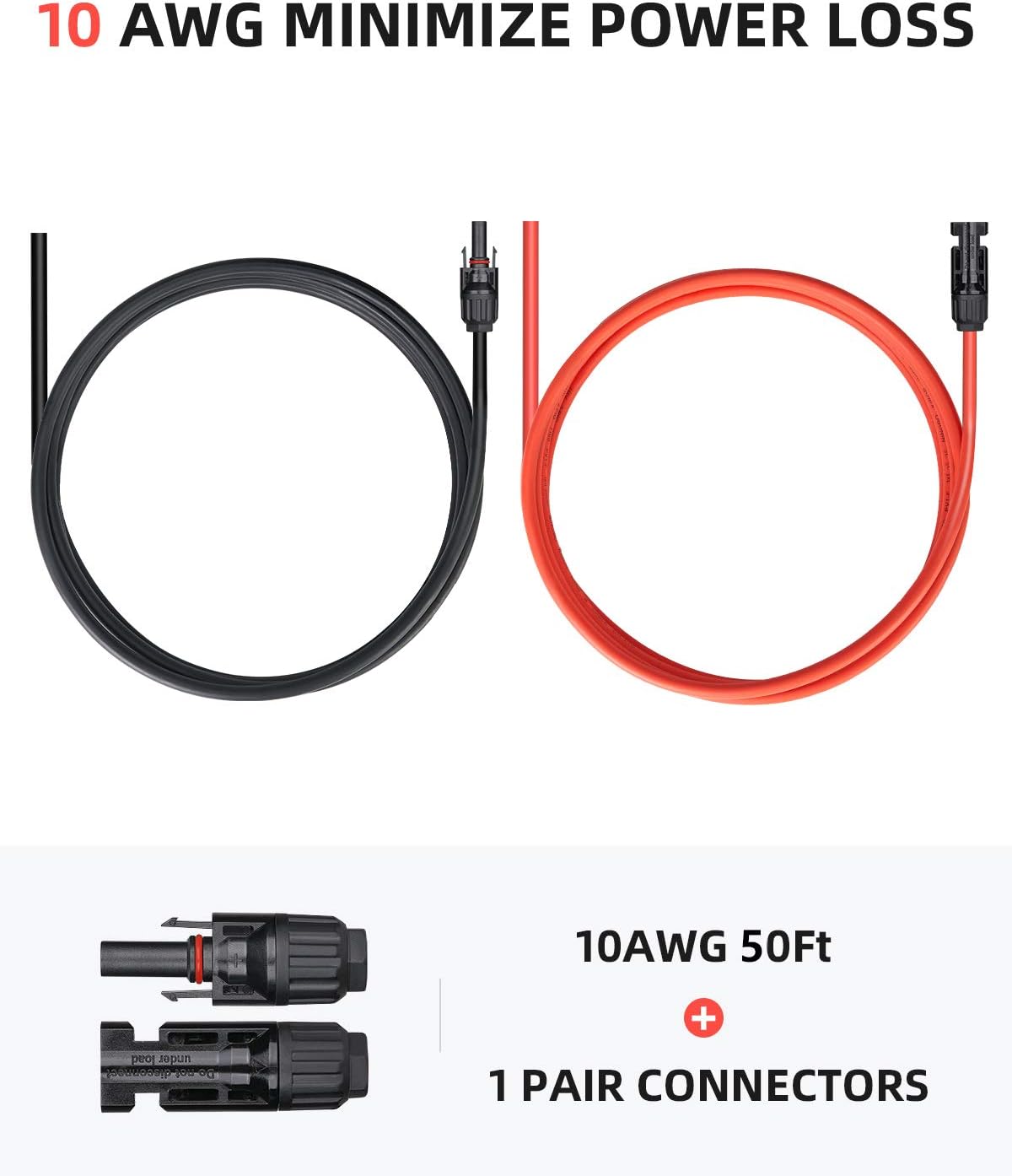 Thumbnail 5 de BougeRV 50ft 10AWG Solar Extension Cable