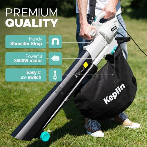Thumbnail 5 de Keplin 3500W Corded Leaf Blower Vacuum & Mulcher (3-in-1) with 35L Bag, Wheels