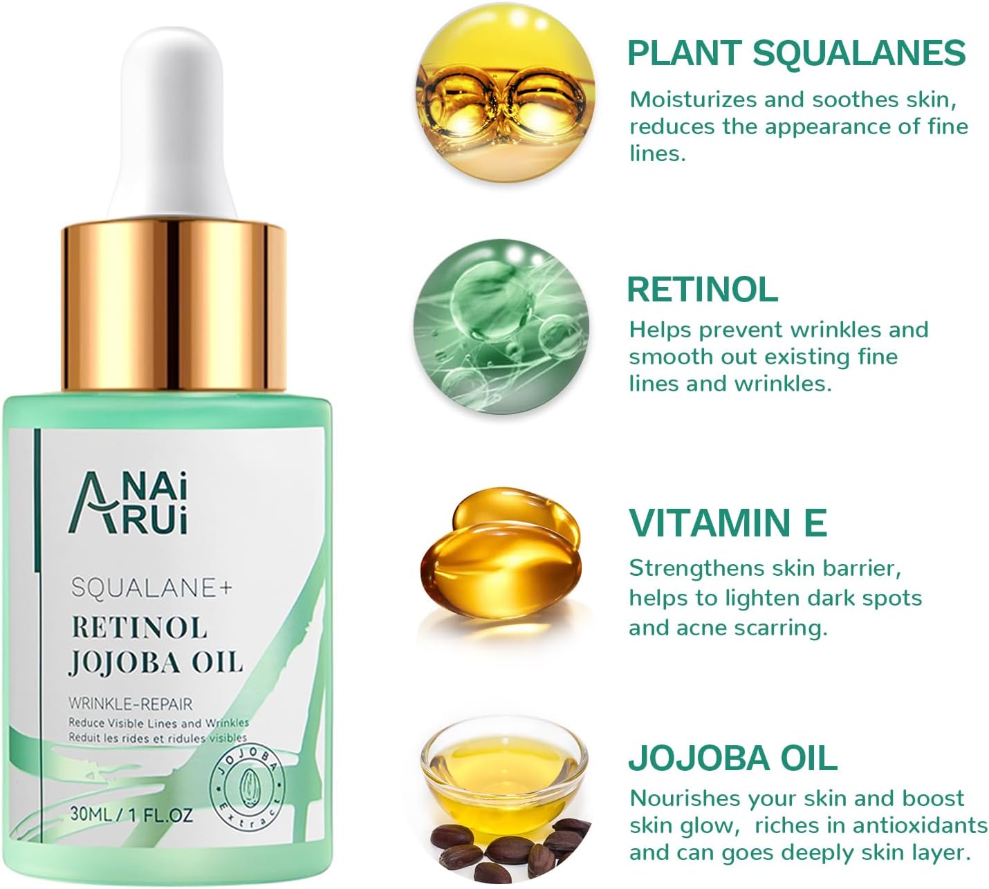 Detalle de Olio viso ANAiRUi al retinolo 30 ml