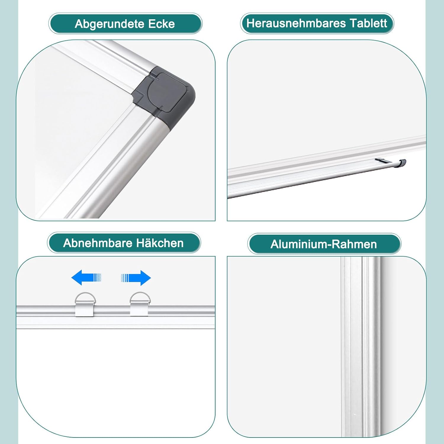 Thumbnail 2 de QUEENLINK Magnetisch Whiteboard 40x60 cm
