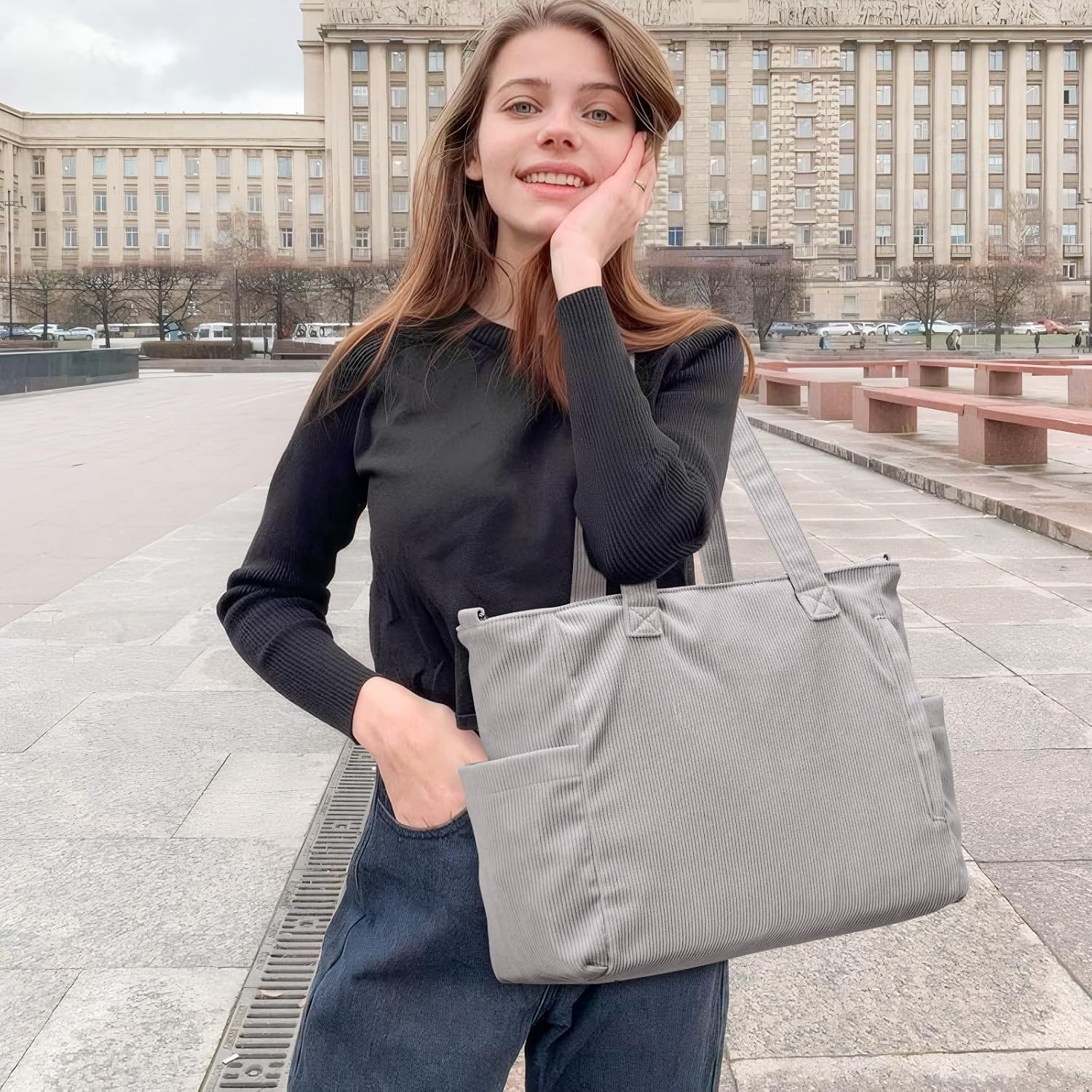 Thumbnail 2 de oscaurt Cord Tote Bag Shopper Tasche Damen