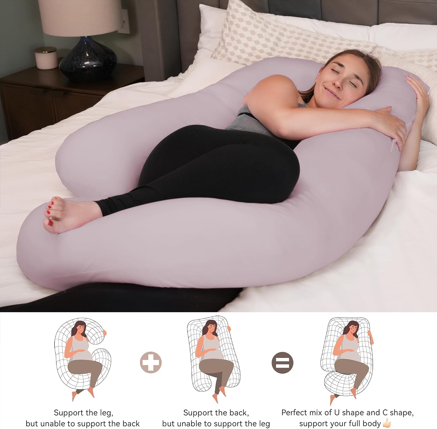 Thumbnail 2 de PinkFoggie Cooling Pregnancy Pillow 57 Inch