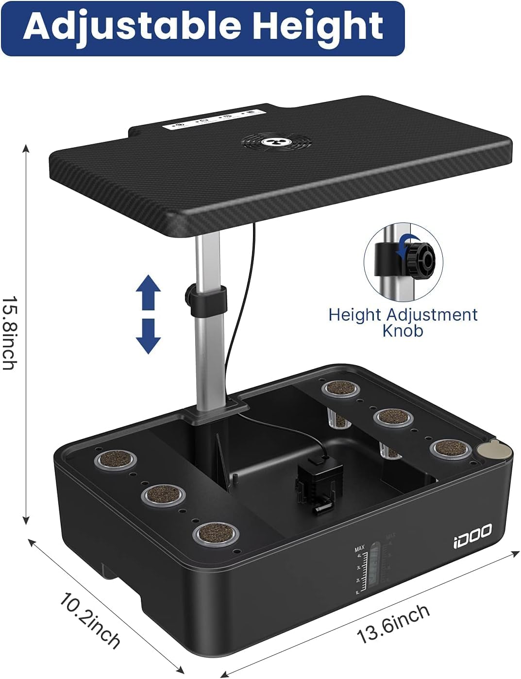 Thumbnail 4 de iDOO Smart Garden con lámpara LED y temporizador 🌱