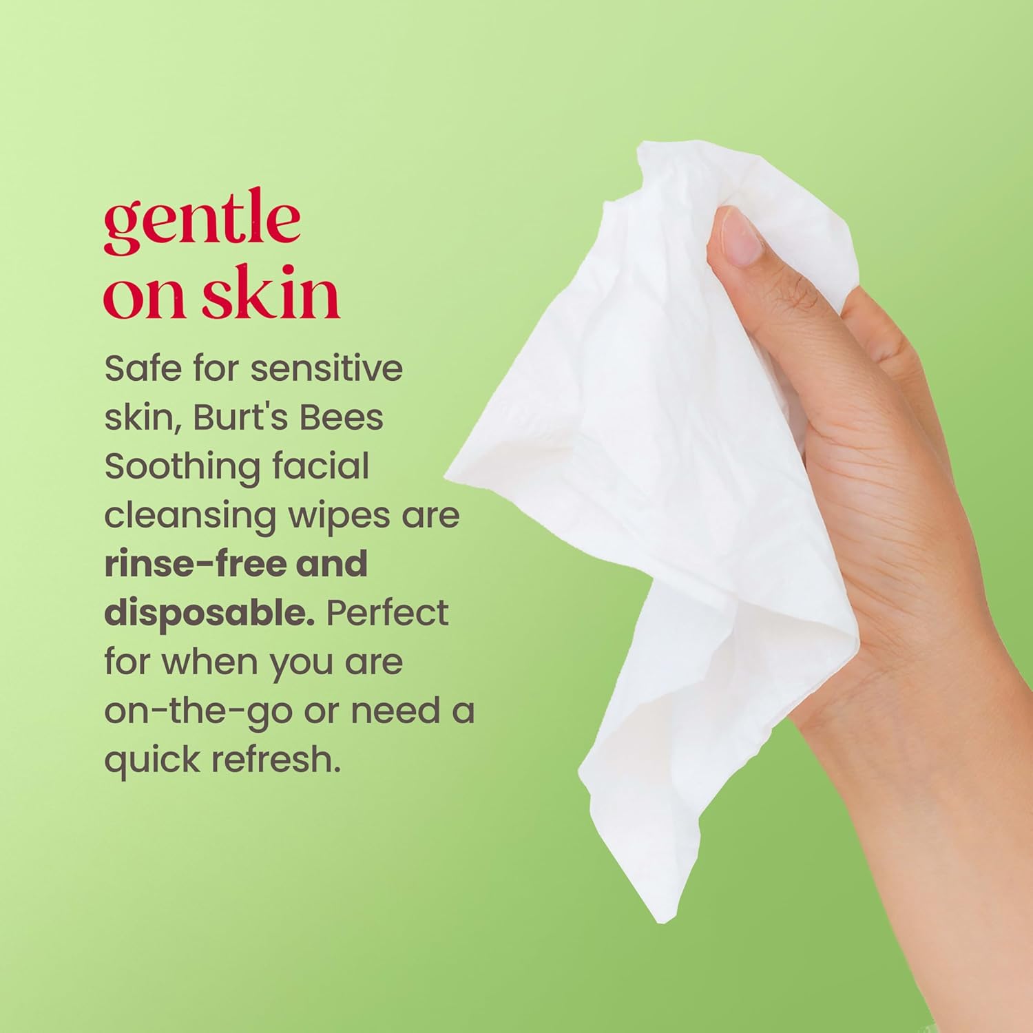 Detalle de Burt's Bees Aloe Vera Face Wipes 30 Ct.