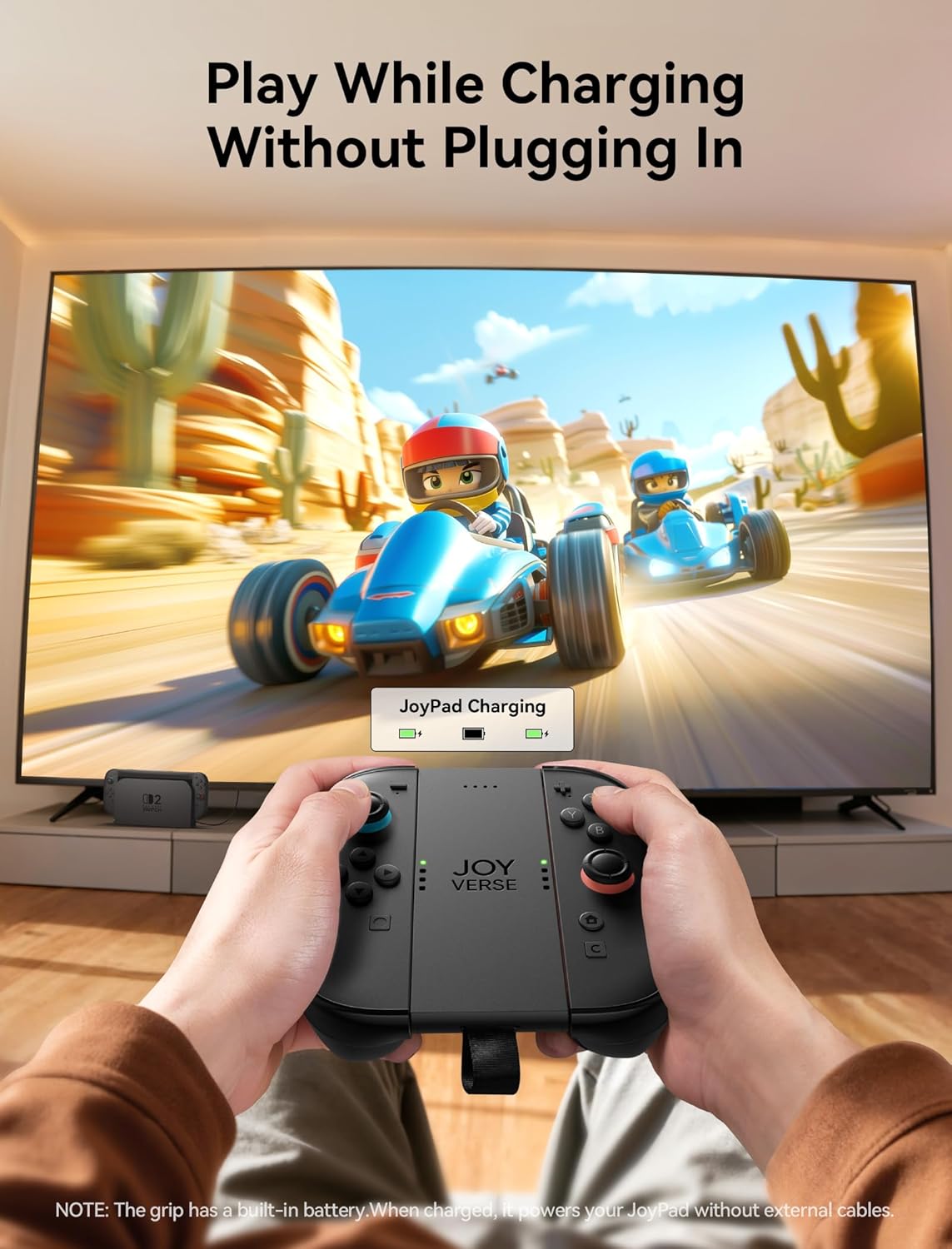 Thumbnail 2 de JSAUX Charging Grip for Switch 2 Joy-Con – Built-in 1200 mAh battery grip handle for playing while charging (2025)