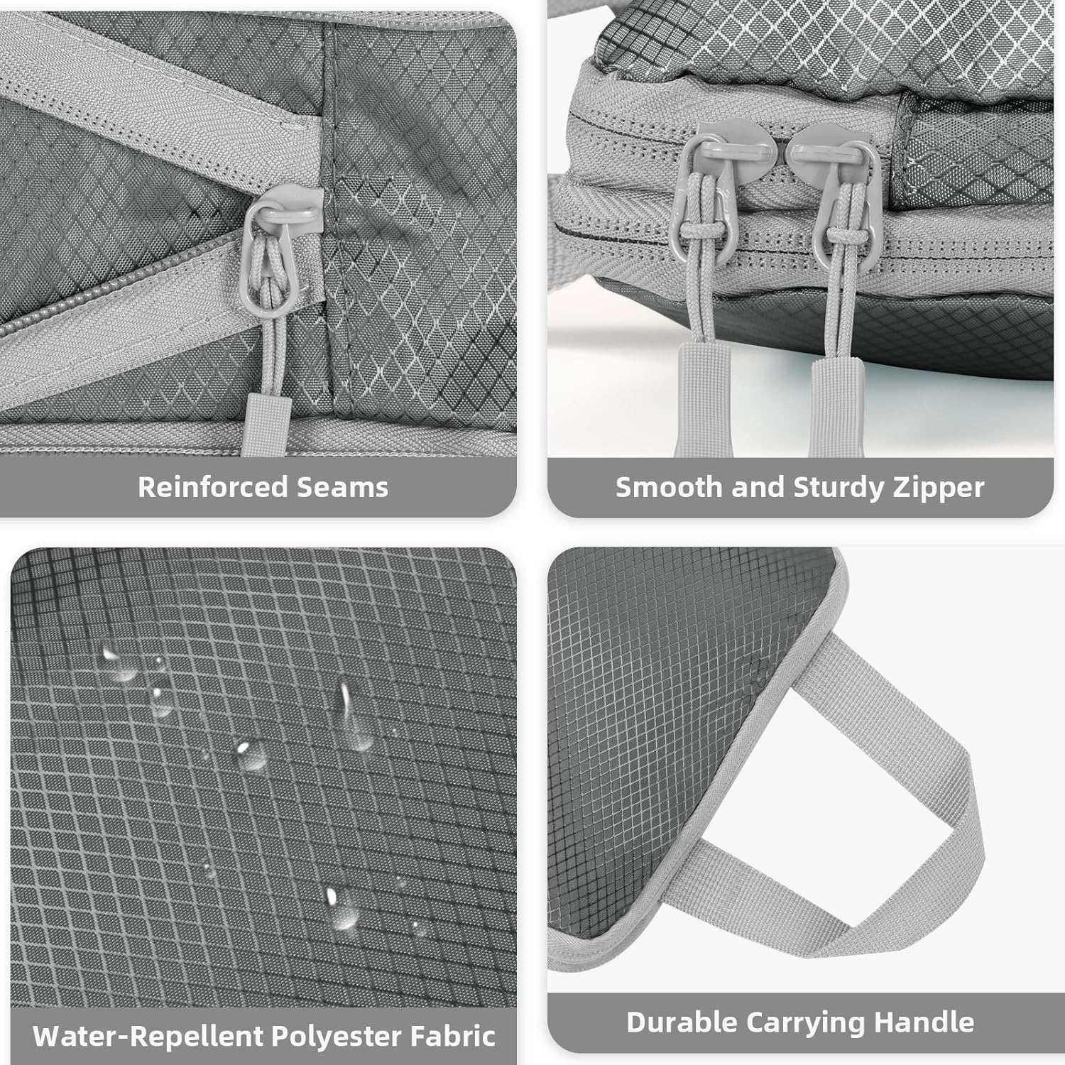 Thumbnail 1 de Compression Packing Cubes, Travel Storage Bag & Suitcase Organizer Bags (Grey) – Set of 7