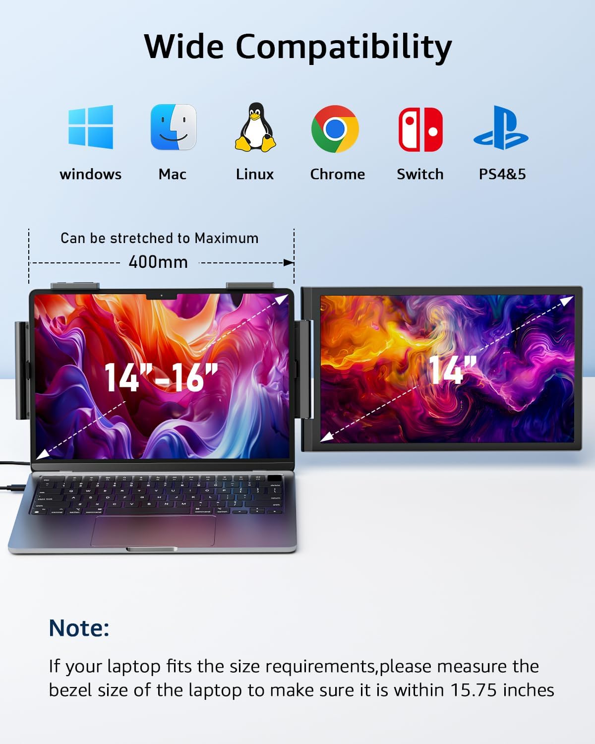 Thumbnail 1 de Yodoit Laptop Screen Extender 14" FHD