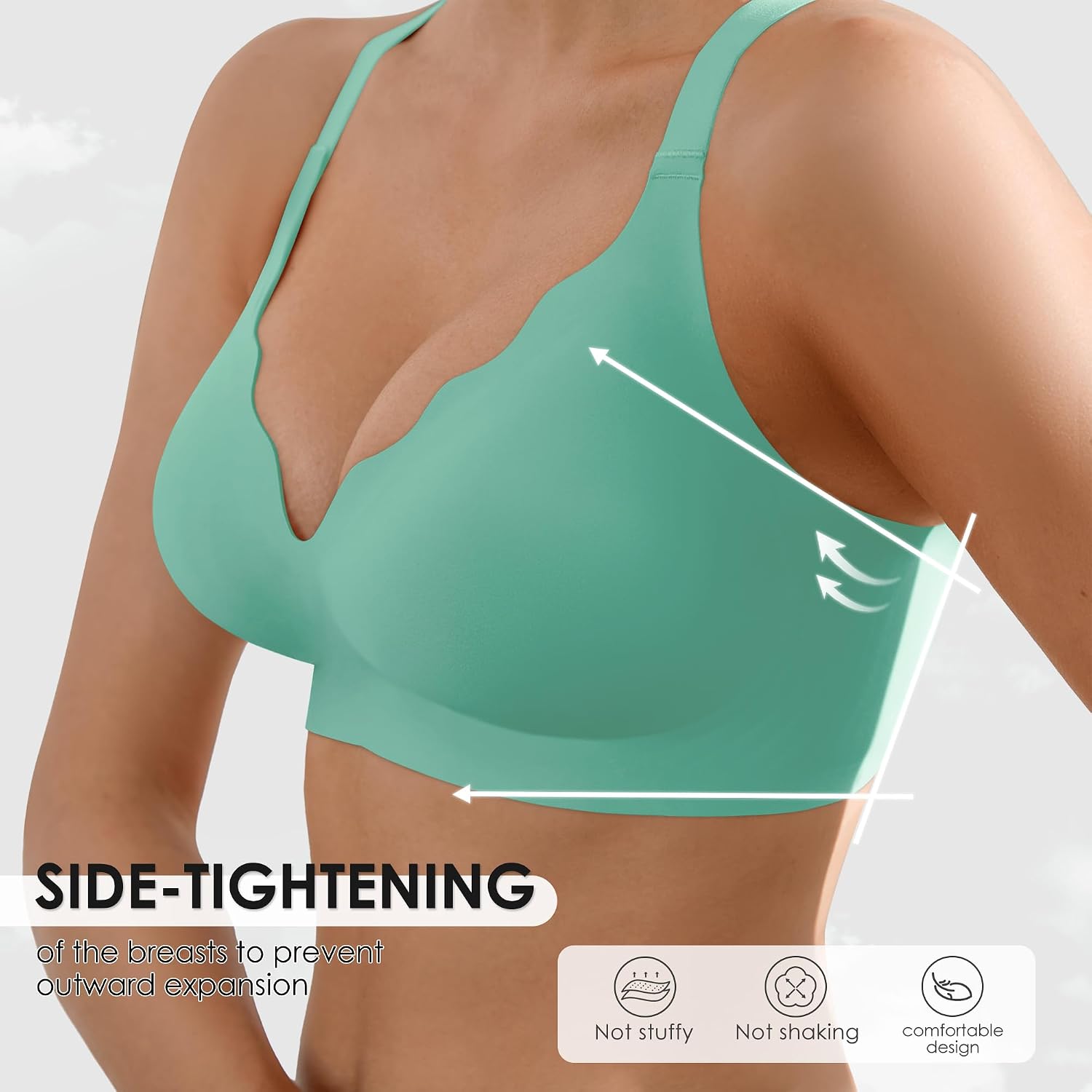 Thumbnail 4 de Wireless Bra in Nylon-Spandex Blend