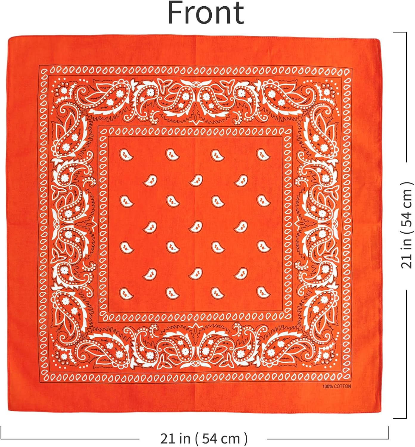 Detalle de APIGANIZ 100% Cotton Bandanas, 21 x 21 Inches, Set of 6