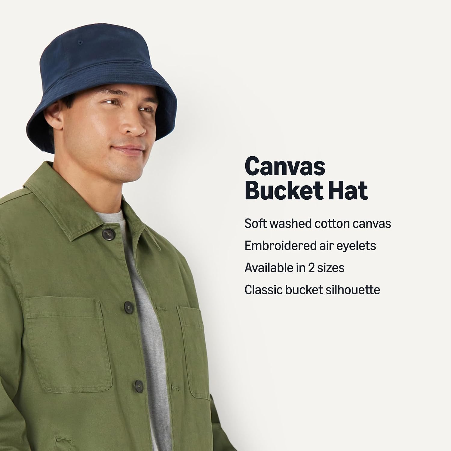 Detalle 2 de Amazon Essentials Men’s Washed Nylon Bucket Hat with Air Eyelets
