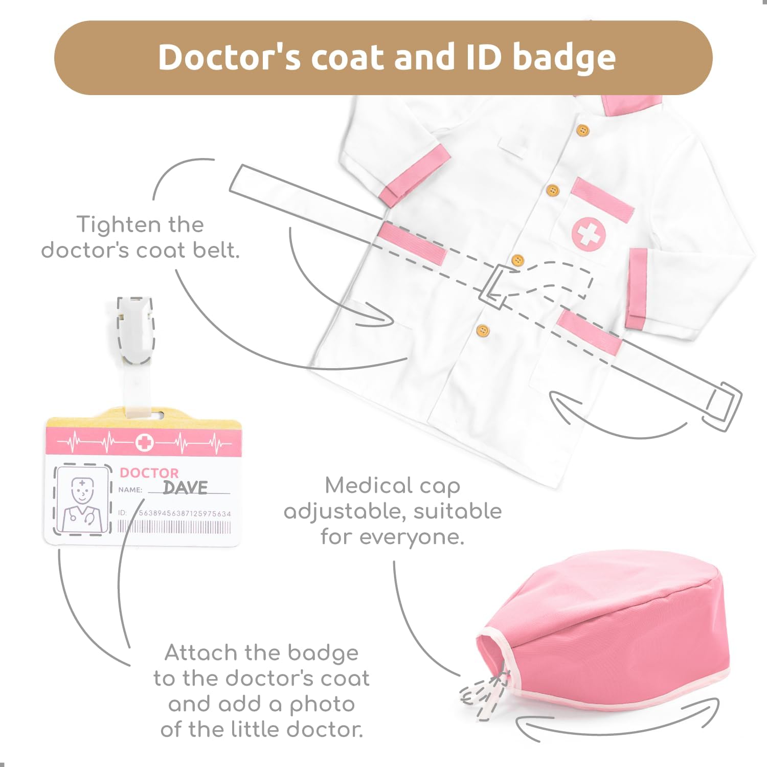 Thumbnail 4 de UMU® Wooden Doctor Kit for Kids – Pretend Play Set (20-Piece) for Ages 3–5