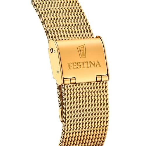 Detalle 2 de Festina Montre Femme Analogique en Acier Inoxydable 316L Doré