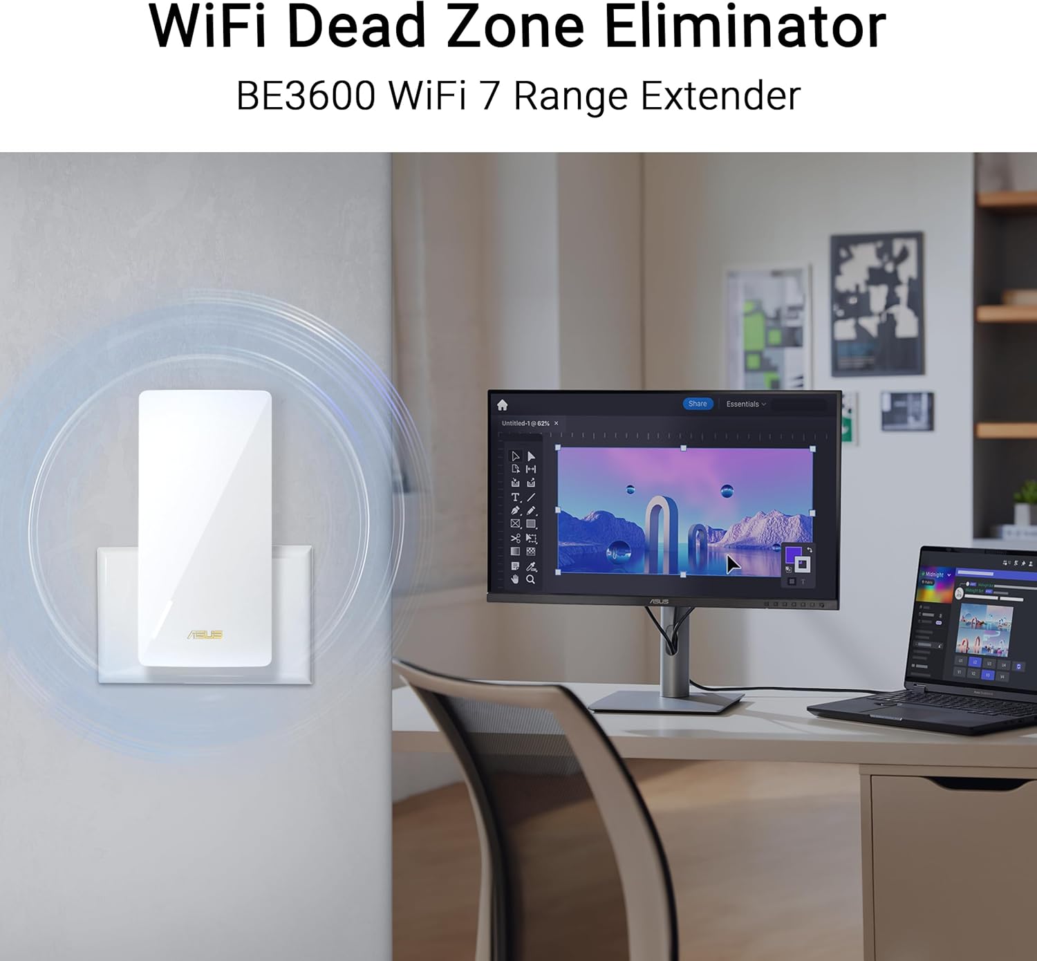 Thumbnail 6 de ASUS RP-BE58 BE3600 Dual-Band WiFi 7 AiMesh Repeater (bis zu 3.600 Mbps) mit nahtlosem Mesh