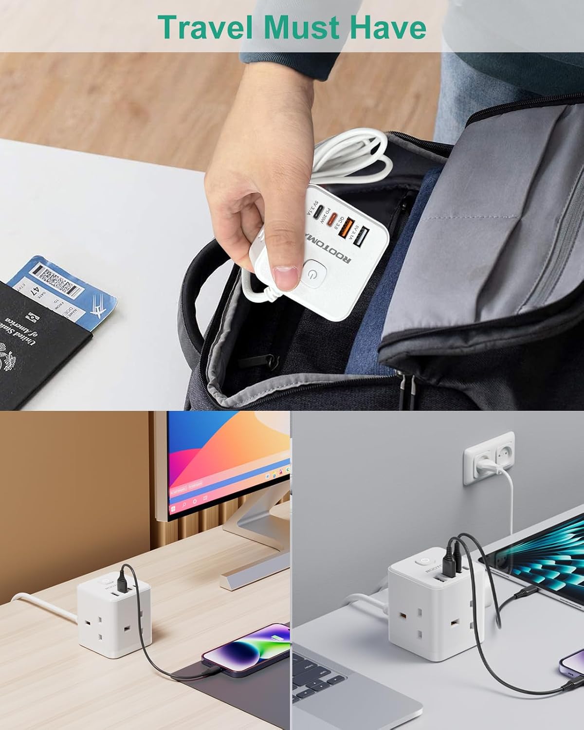Thumbnail 6 de Italy Plug Adapter 1.5m Extension with 4 USB Ports 🔌