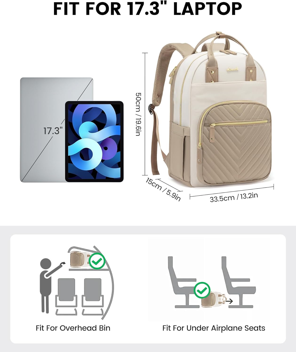Thumbnail 1 de LOVEVOOK Laptop Backpack 17.3 Inch