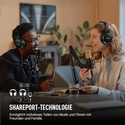 Thumbnail 3 de EKSA P100 Over Ear Kopfhörer mit Kabel – Studio Monitor, 50 mm Treiber