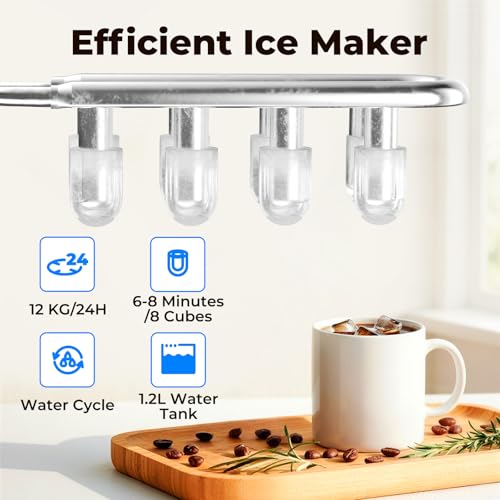 Thumbnail 1 de Acmeenjoy Ice Maker Machine Counter Top: Portable, Self-C Cleaning, 8 Cubes in 6 Minutes