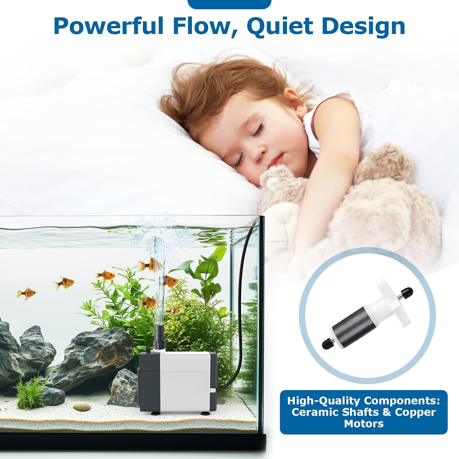 Detalle 2 de AQQA Aquarium Wasserpumpe 35W 2500 L/H
