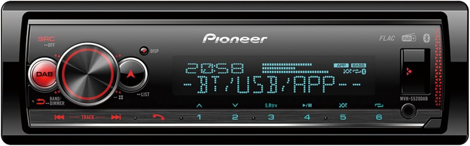 Thumbnail 2 de Pioneer MVH-S420BT 1-DIN Receiver with Bluetooth, USB, Spotify & Red/White Illumination