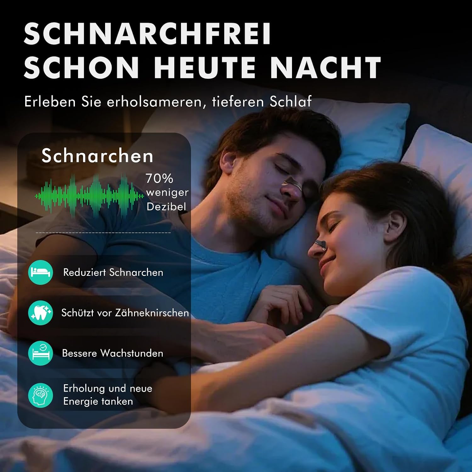 Detalle de Nozibye Nasenpflaster Magnet – Sparpackung (Schwarz, 30 Paar) für 30 Tage