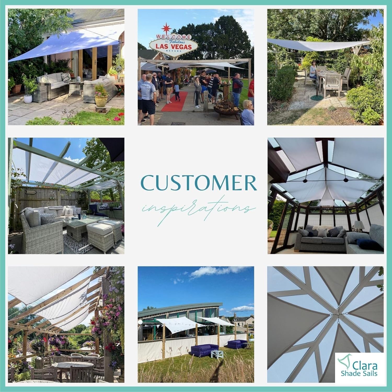 Thumbnail 3 de Clara Shade Sails White Square 3.6m: UV-Guard, Waterproof Outdoor Shade