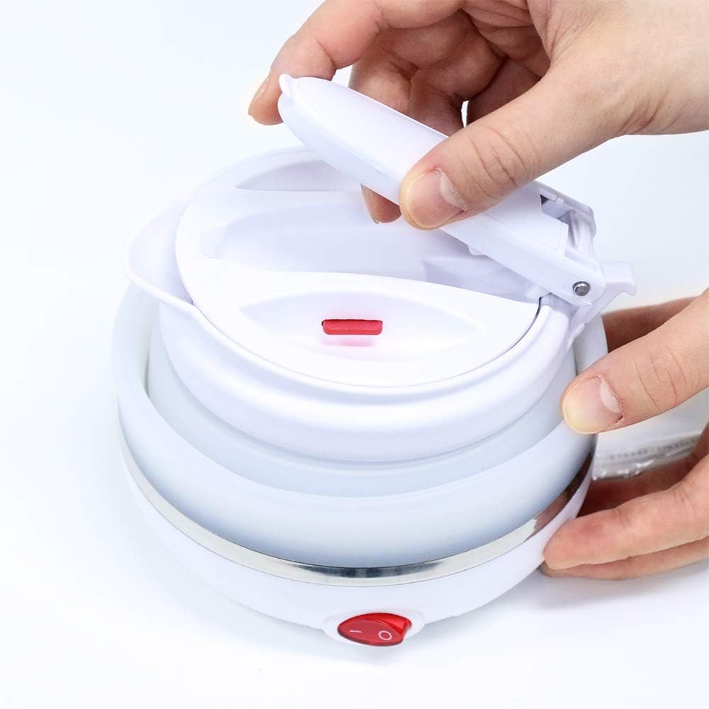 Detalle de ナカバヤシ MCO Z4236 折りたたみ電気ケトル 800ml・海外対応・保温機能
